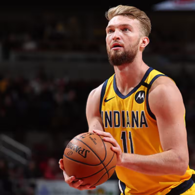 Domantas Sabonis lanza un tiro libre con Indiana Pacers "Foto: NBA.com"