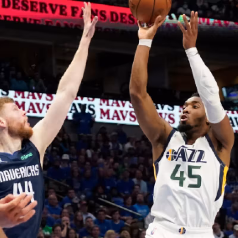 Donovan Mitchell, brutales datos en playoffs. Foto: gettyimages