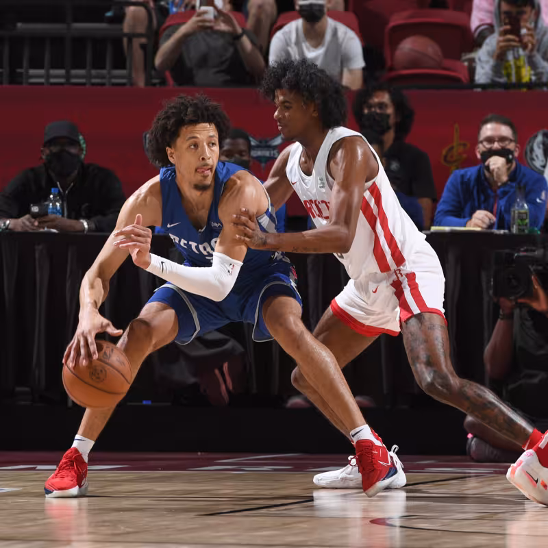 Cade Cunningham y Jalen Green durante la Summer League de la NBA.