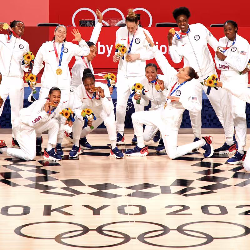 La Selección Femenina de EEUU, ganadora de la medalla de oro en Tokio 2021.