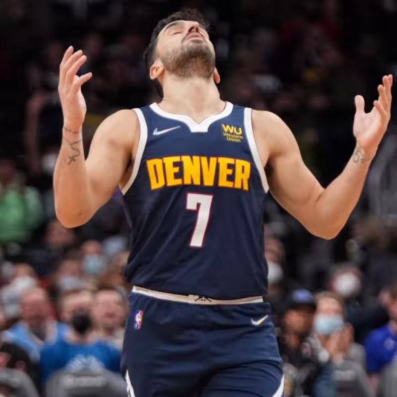 Facu Campazzo, en su debut NBA con Denver Nuggets.