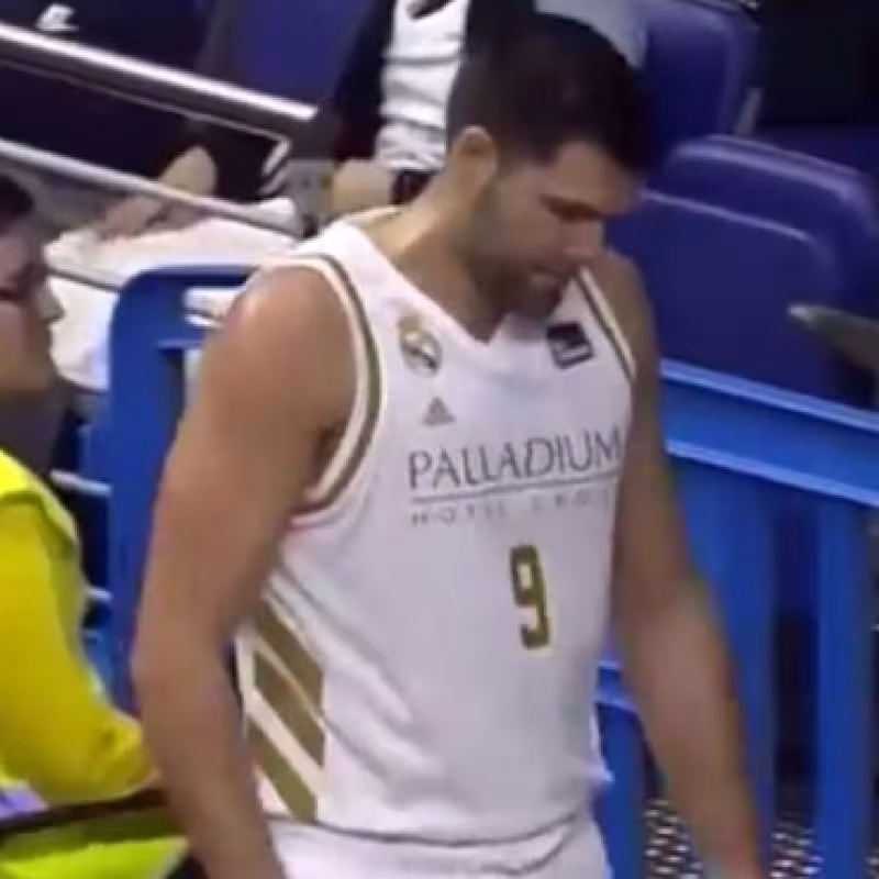 Felipe Reyes, jugador del Real Madrid. Foto: @rmbaloncesto