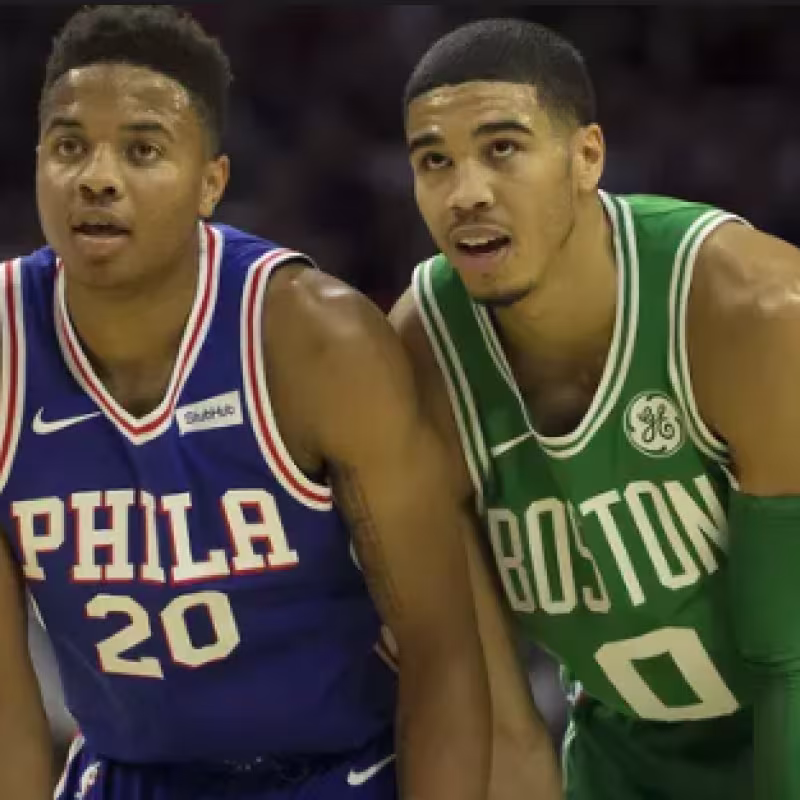 Fultz y Tatum, durante la pasada temporada.