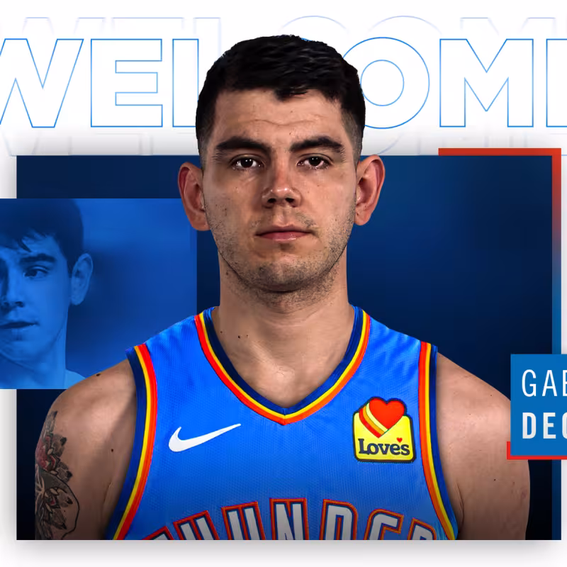 Gabriel Deck, jugador de Oklahoma City Thunder.