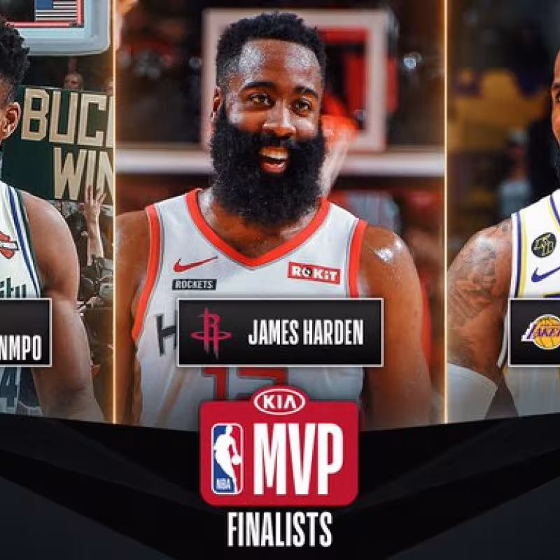 Los tres finalistas al MVP de la Temporada de la NBA.