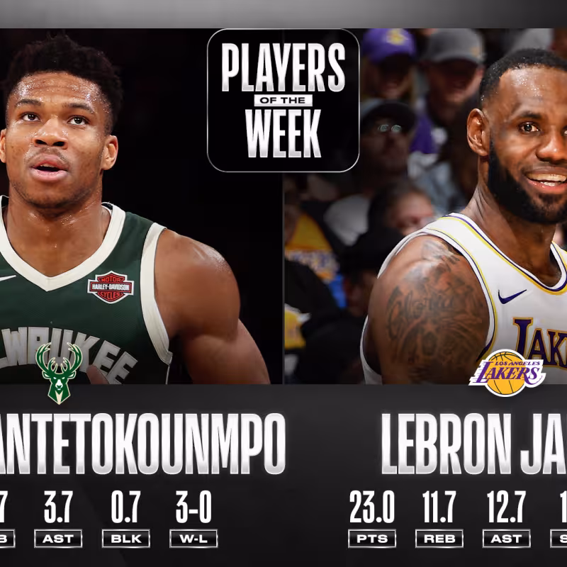 Giannis y LeBron son los Jugadores de la Semana