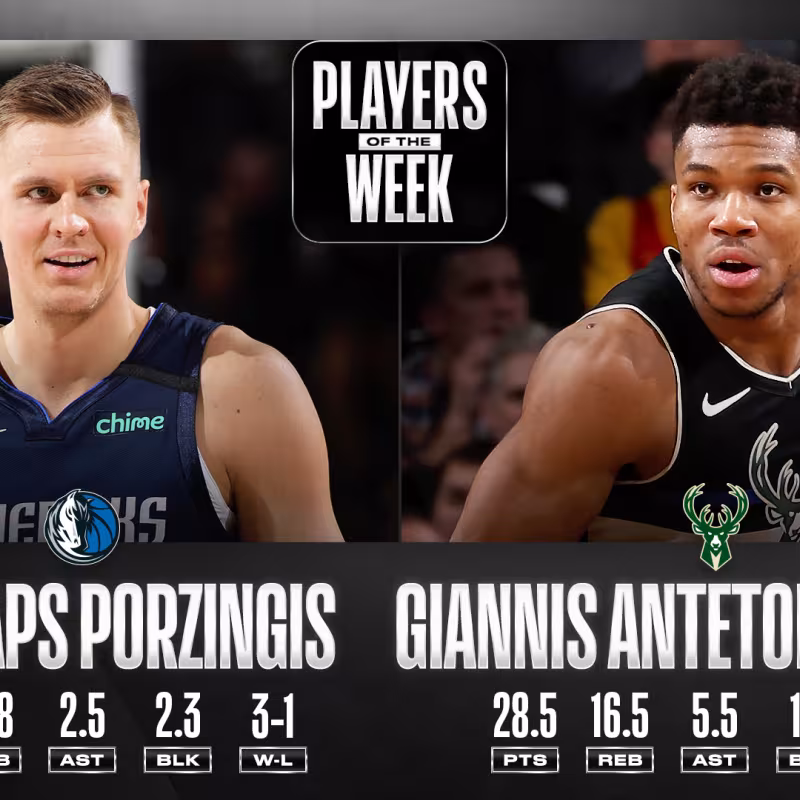 Porzingis y Giannis son nombrados Jugadores de la Semana