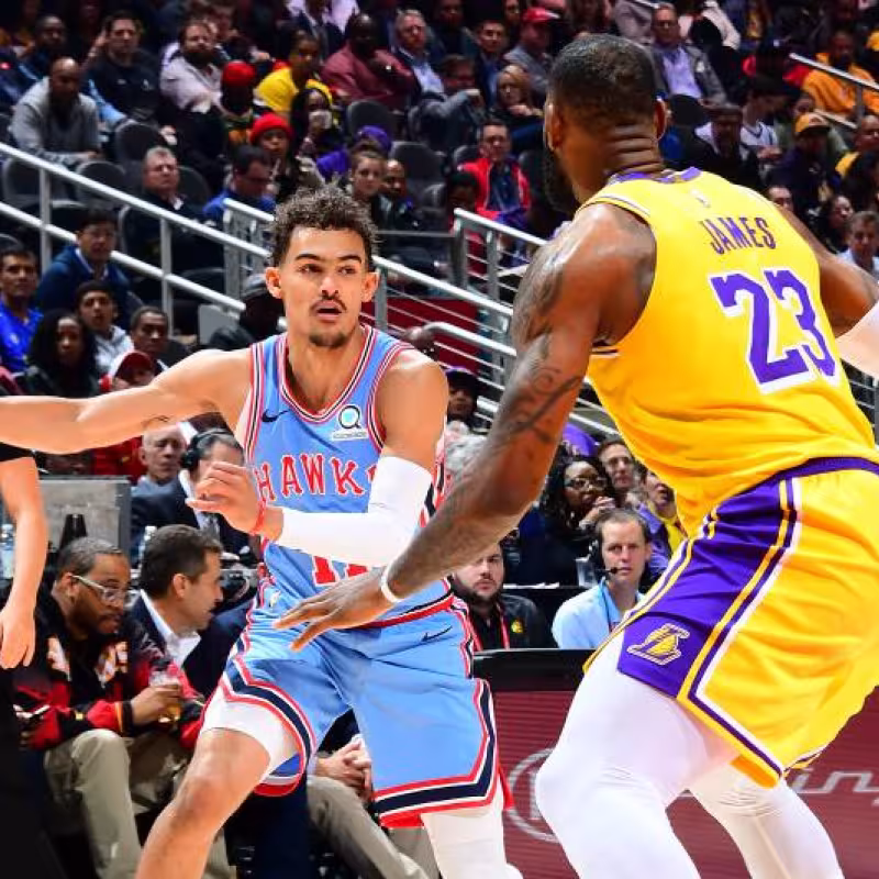 Previa de la jornada NBA: LeBron James y Trae Young se ven las caras