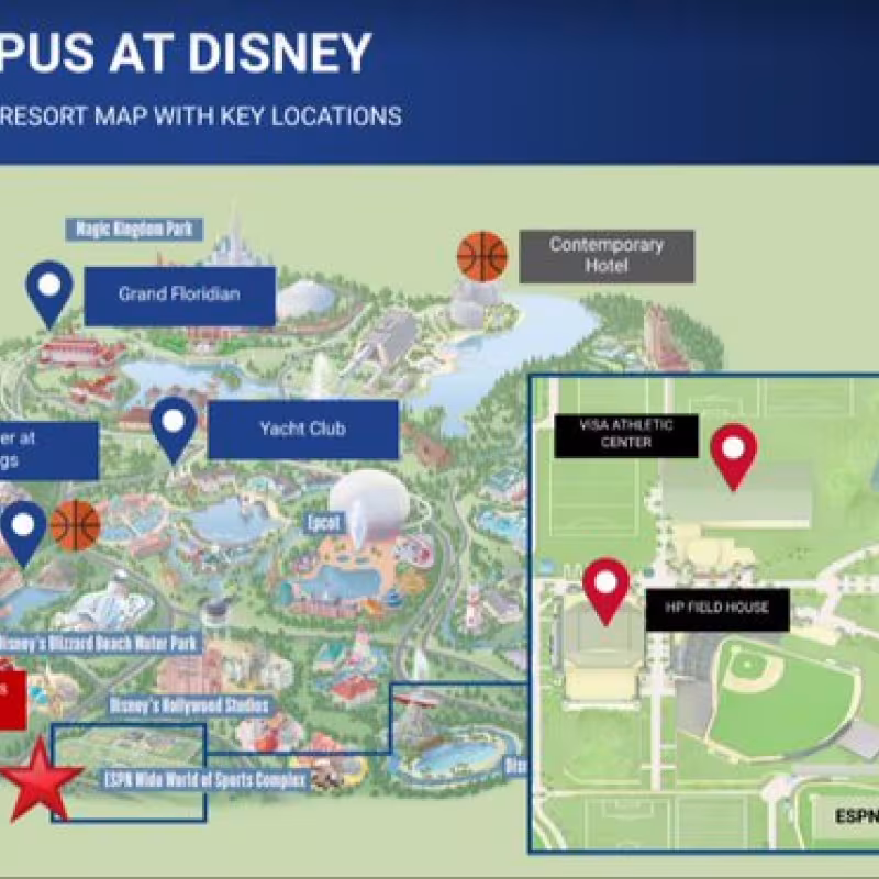 Así se distribuirán los equipos NBA en las instalaciones de Disney World en Orlando