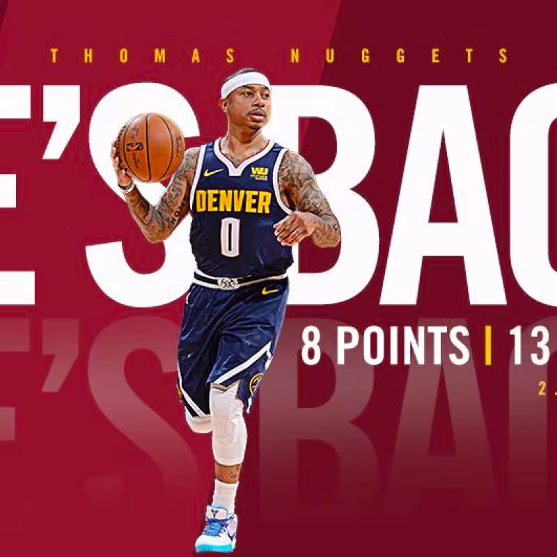 Isaiah Thomas, jugador de Denver Nuggets.