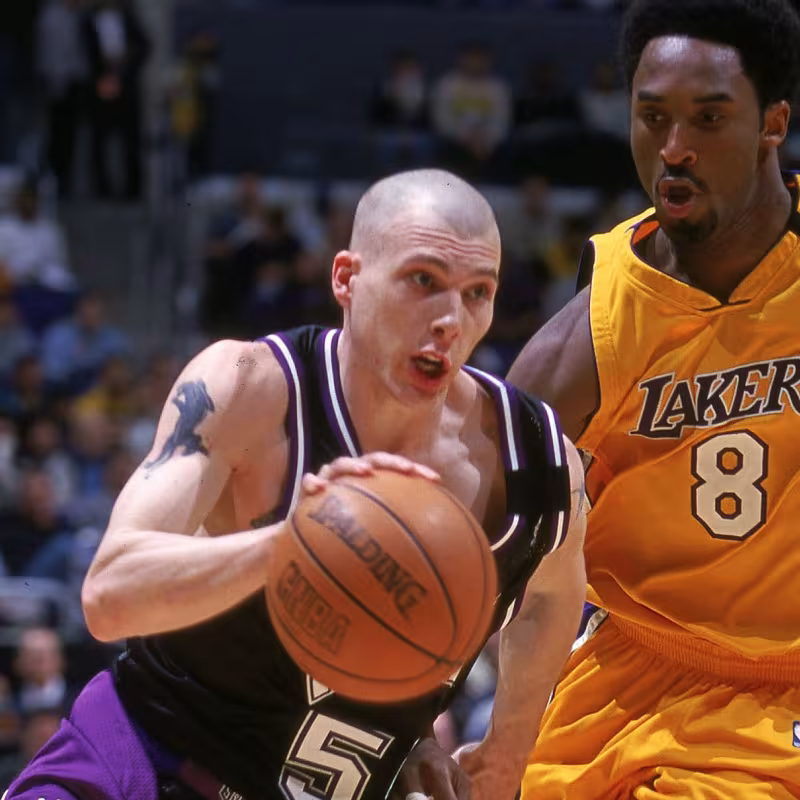 Jason Williams y Kobe Bryant, ex jugadores de la NBA.