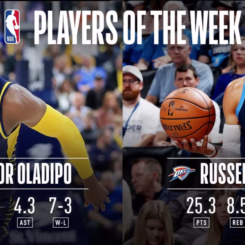 Westbrook y Oladipo, mejores jugadores de la semana en la NBA