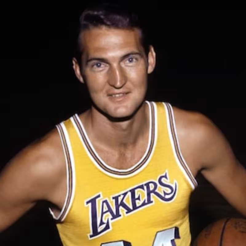 Jerry West, con la camiseta de Los Angeles Lakers de la temporada 1969/70.