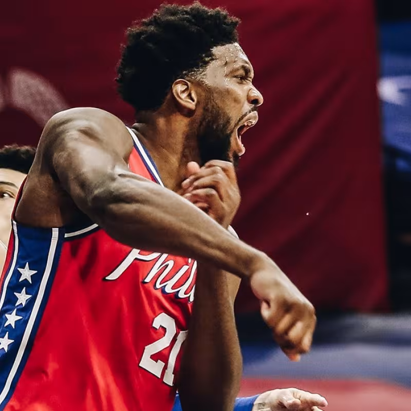 Joel Embiid, jugador de Philadelphia 76ers. Foto: Gilbert Carrasquillo/Getty Images