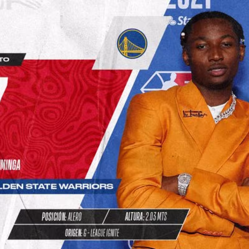 Golden State Warriors elige a Jonathan Kuminga en el 7 del NBA Draft 2021