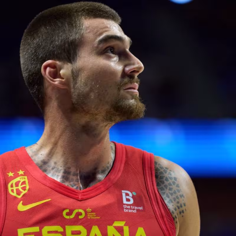 Juancho Hernangómez, con la camiseta de España. 