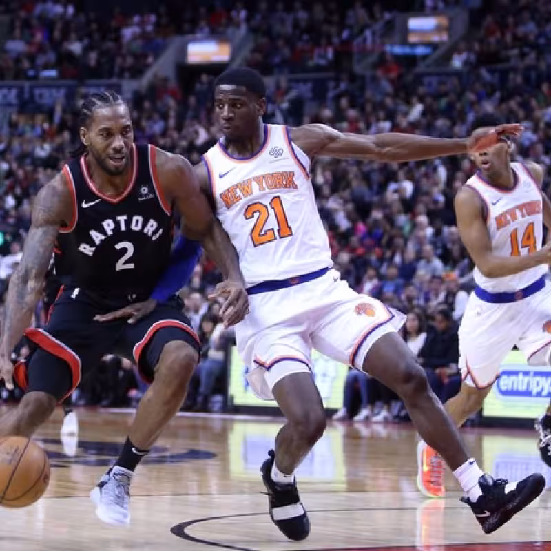 Kawhi Leonard, en un partido ante los Knicks.