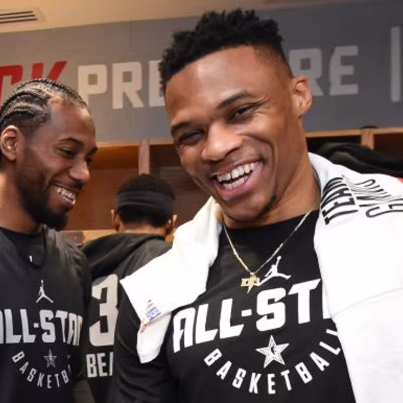 Kawhi Leonard y Russell Westbrook no mantienen una gran relación.