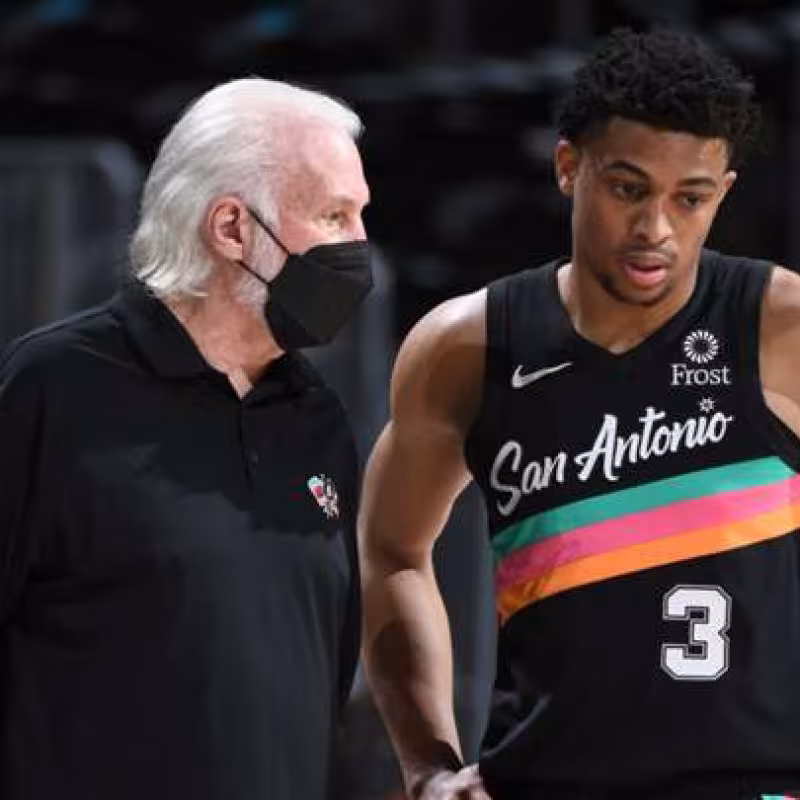 Keldon Johnson, candidato jugador más mejorado NBA. Foto: gettyimages