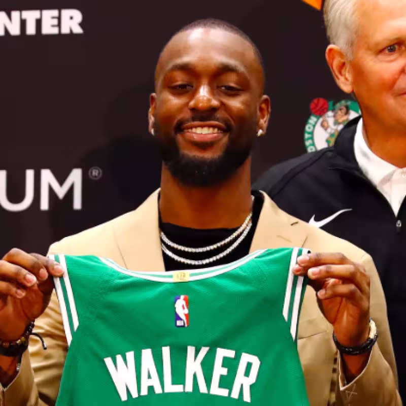 Kemba Walker, el día de su presentación con los Celtics.