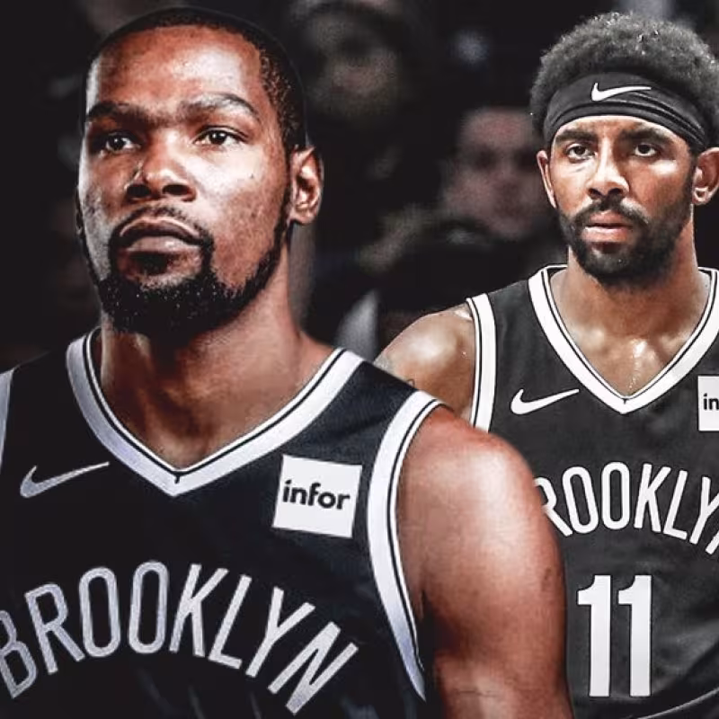 Kevin Durant y Kyrie Irving, jugadores de Brooklyn Nets.