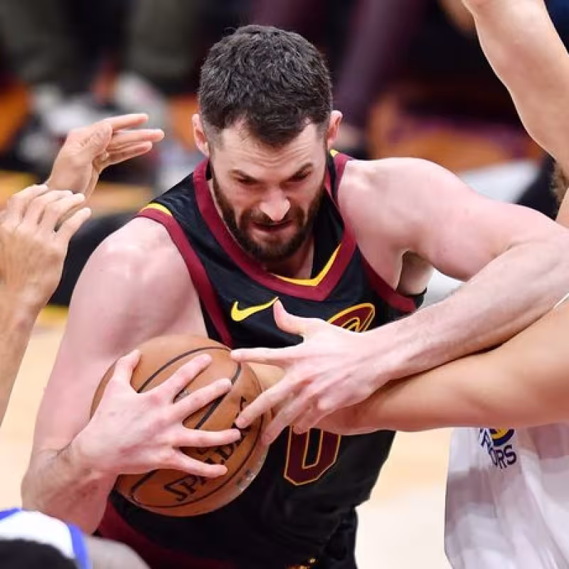 Kevin Love, en un partido ante Golden State Warriors. 