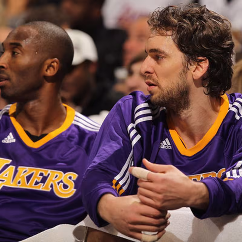 Kobe Bryant y Pau Gasol, en Los Angeles Lakers. 