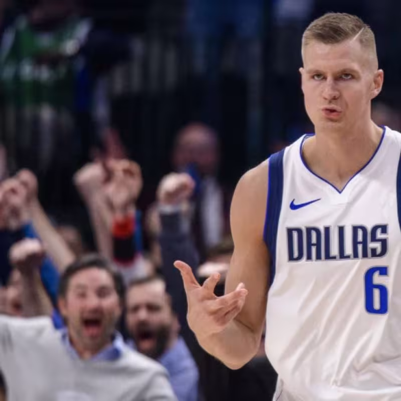 Kristaps Porzingis, en un duelo de la serie ante Los Angeles Clippers.
