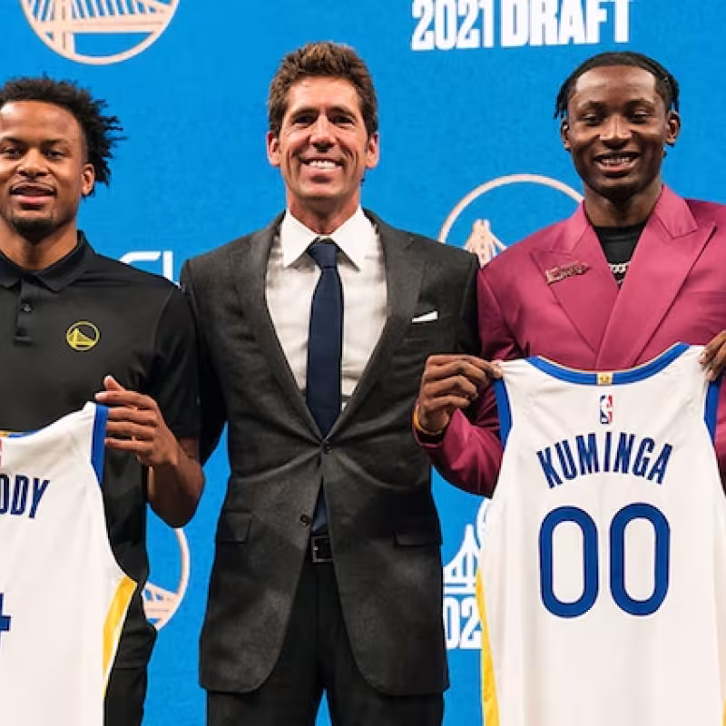 Kuminga y Moodyy, elecciones del draft de Golden State Warriors.