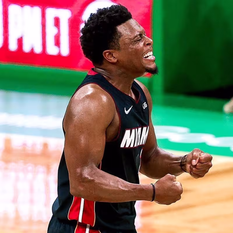 Kyle Lowry y Jimmy Butler, jugadores de Miami Heat.