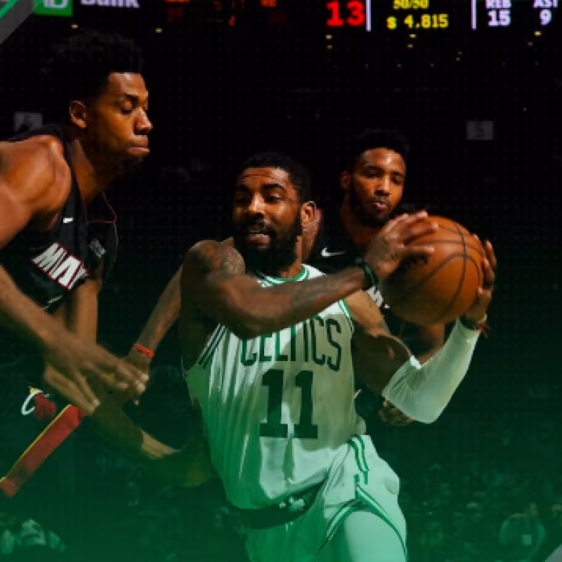 Kyrie Irving roza el triple-doble en la victoria de los Celtics ante los Heat