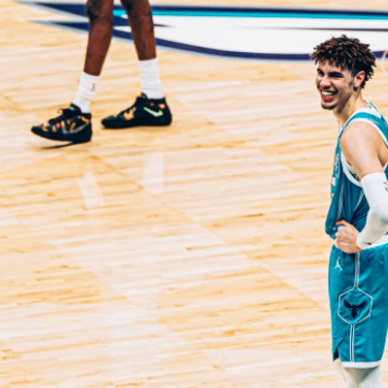 LaMelo Ball, en un partido de preparación de Charlotte Hornets.