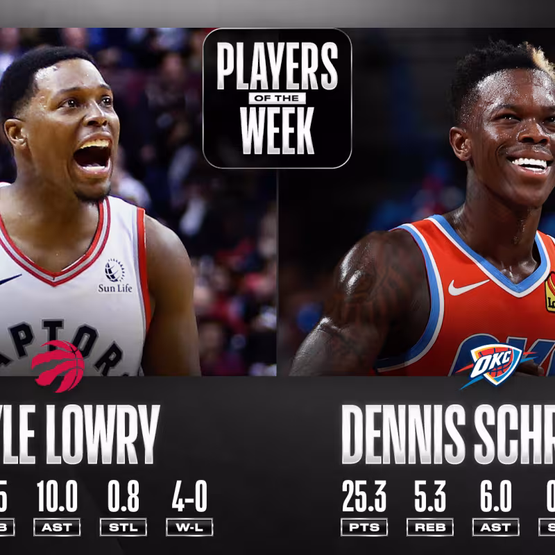 Kyle Lowry y Dennis Schroder, nombrados Jugadores de la Semana