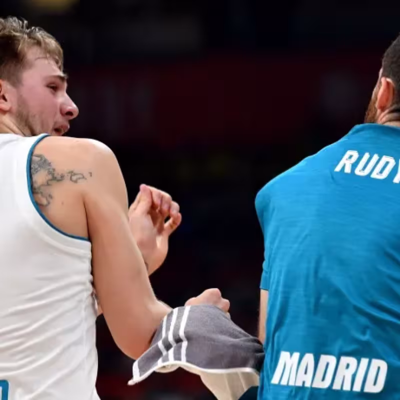 Luka Doncic y Rudy Fernández, en el Real Madrid.