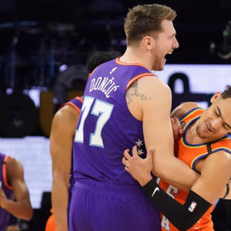 Luka Doncic y Trae Young, durante el All Star.