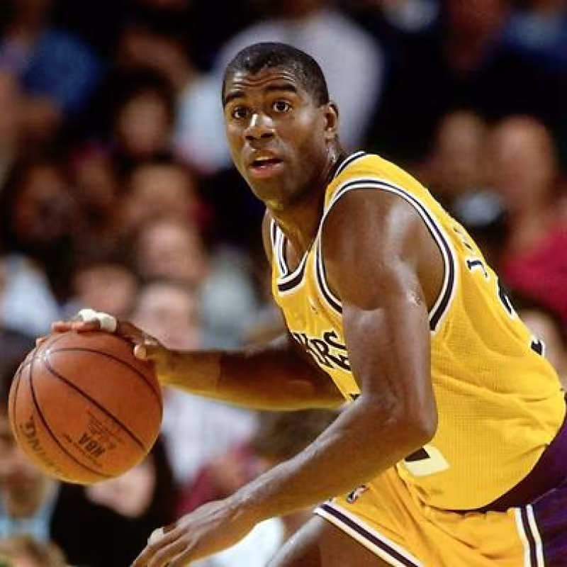Magic Johnson, en su etapa de jugador de Los Angeles Lakers.