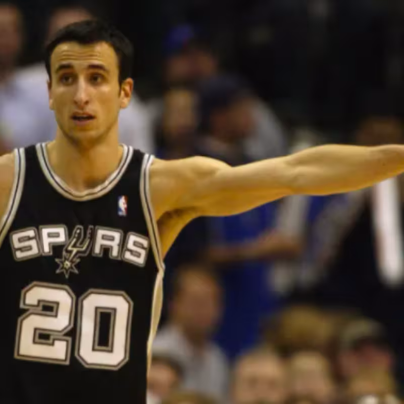 Manu Ginóbili, uno de los mejores de la historia de San Antonio Spurs.