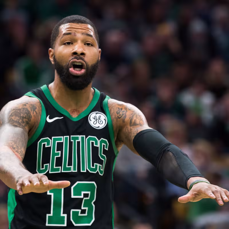 Marcus Morris, con la camiseta de Boston Celtics.