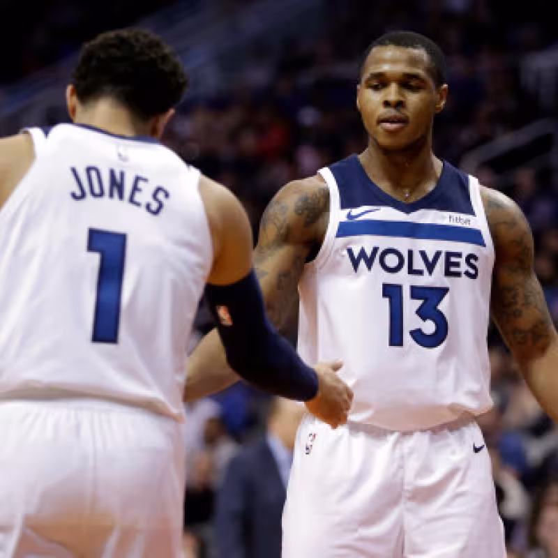 Marcus Georges-Hunt, con la camiseta de los Timberwolves.