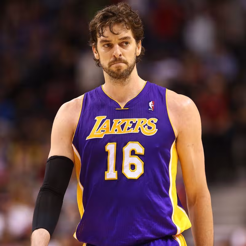 Pau Gasol en un partido con Los Angeles Lakers.