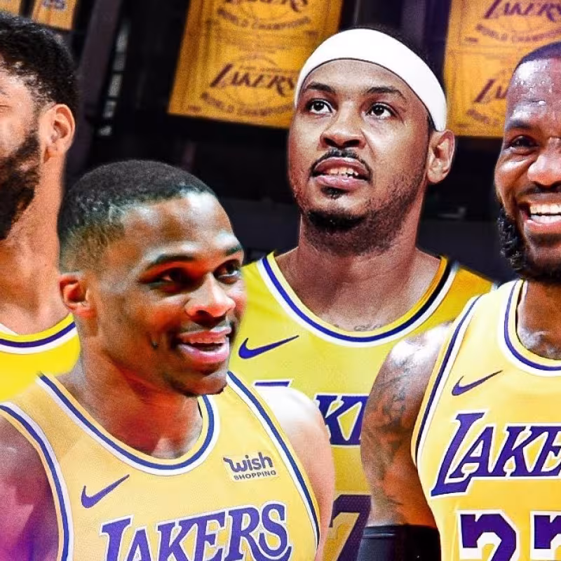 LeBron, Melo, Davis y Westbrook, estrellas de Los Angeles Lakers.