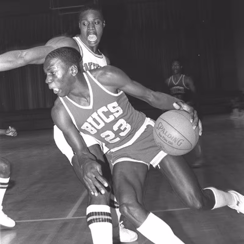 Michael Jordan, en su etapa en el instituto.