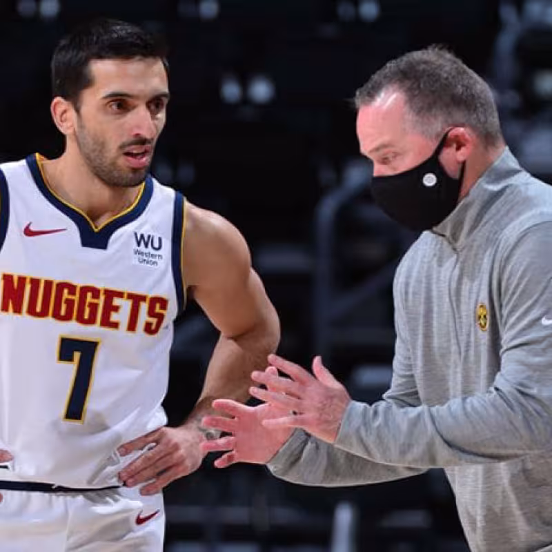Michael Malone, rotación incomprensible con Facundo Campazzo. Foto: gettyimages