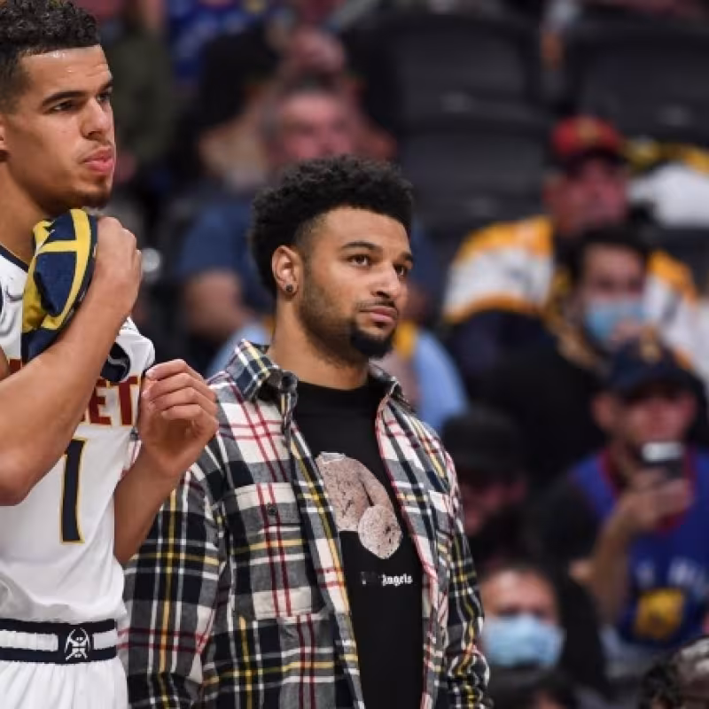 Michael Porter Jr y Jamal Murray, jugadores de Denver Nuggets.