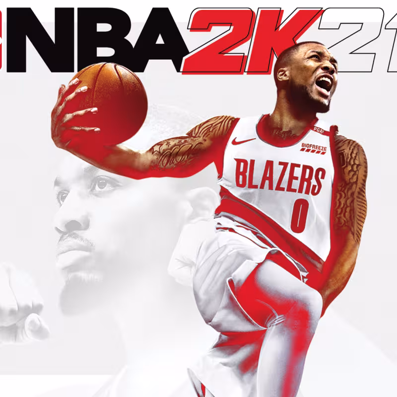 Portada del videojuego NBA 2K21 con Damian Lillard.
