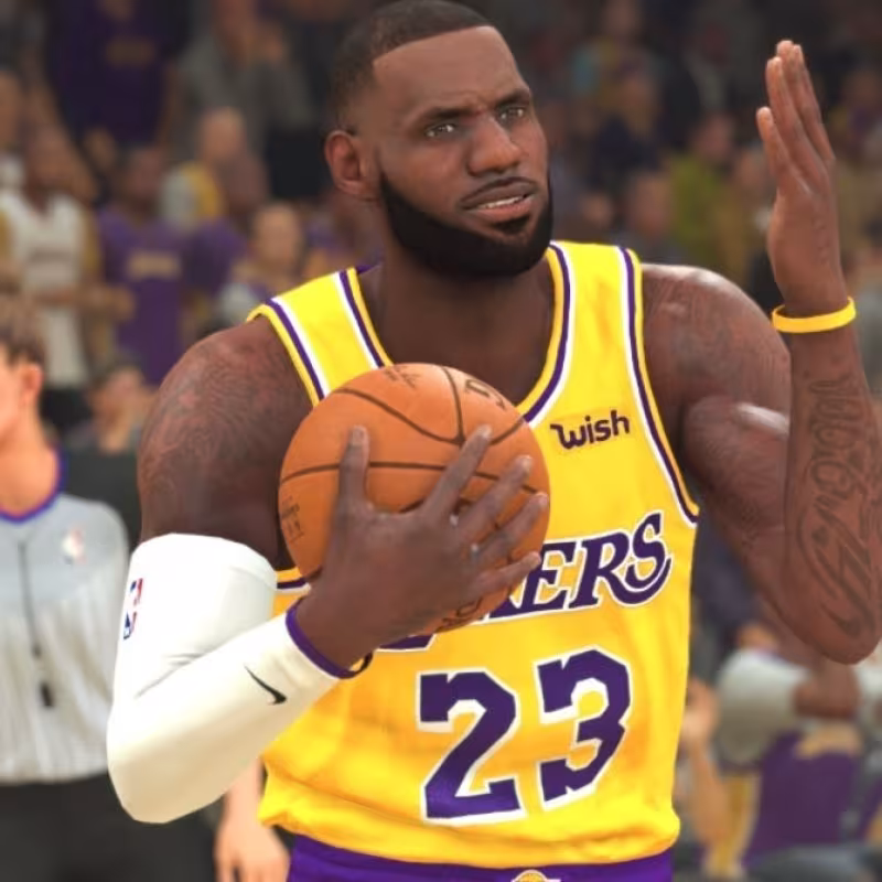 LeBron James en el NBA 2K21.