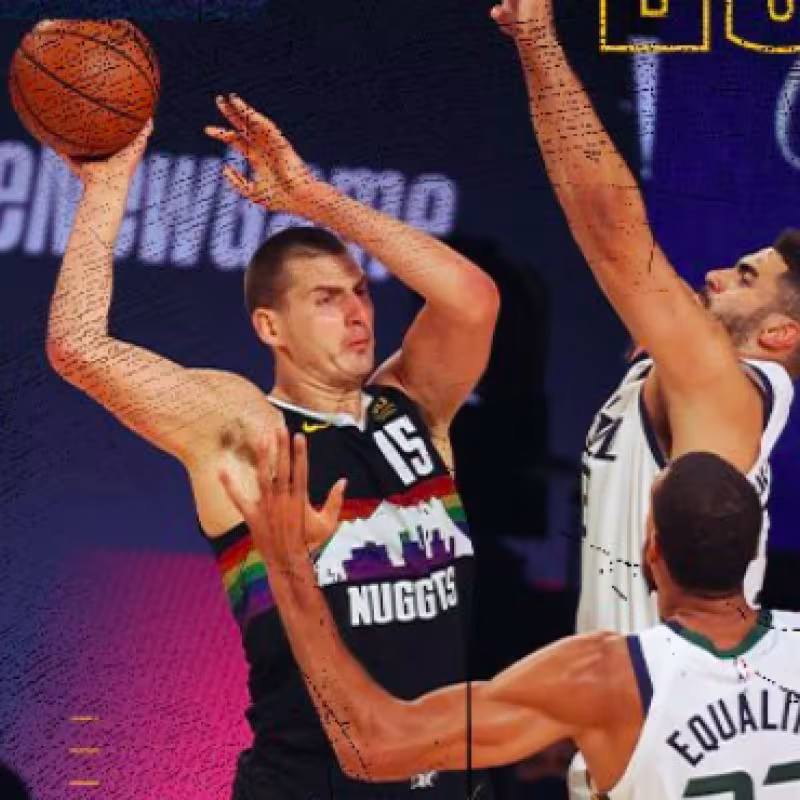 Nikola Jokic, clave en el triunfo final ante Utah Jazz.