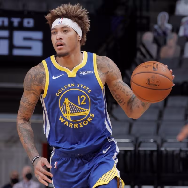 Kelly Oubre Jr en un partido con los Warriors.