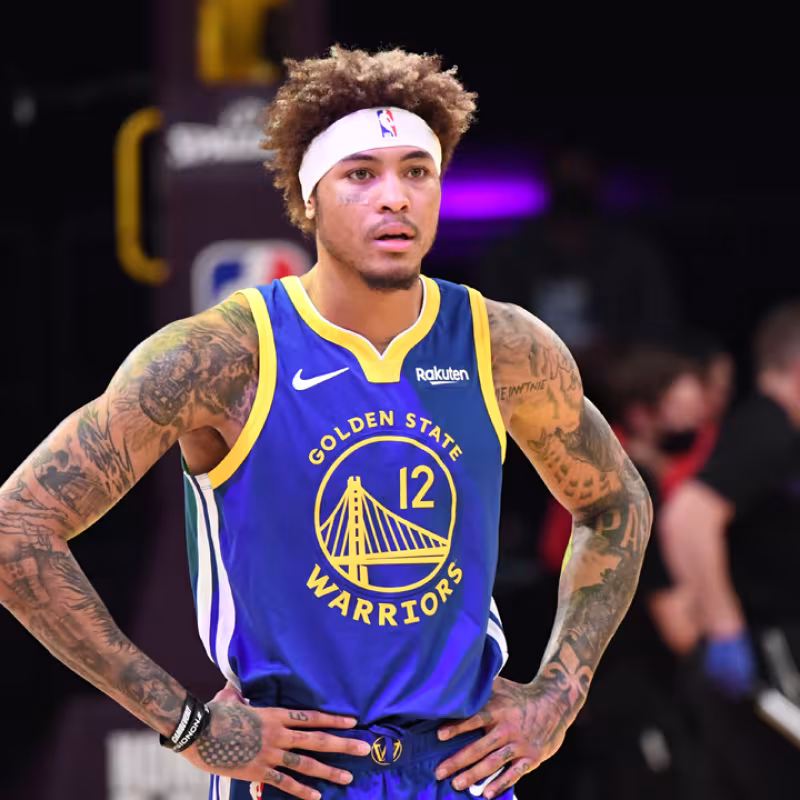 Kelly Oubre Jr en un partido con los Golden State Warriors.