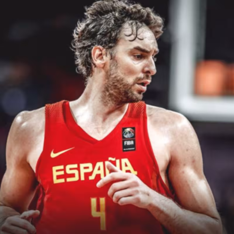 Pau Gasol durante un partido con la Selección Española "Foto: FEB"